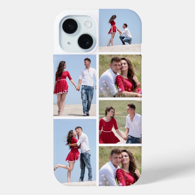 Personalised 6 Photo Collage Case-Mate iPhone Case (Back)