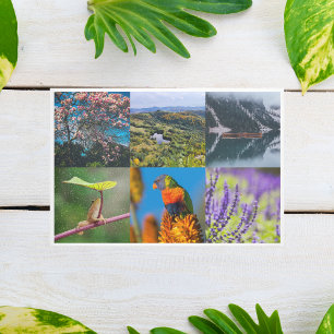 Personalised 6 photo collage create your own photo doormat