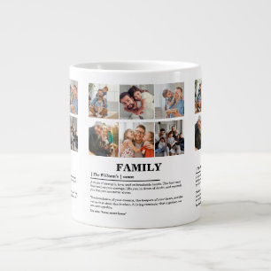 Personalised 6 Photo Collage Family Definition Large Coffee Mug