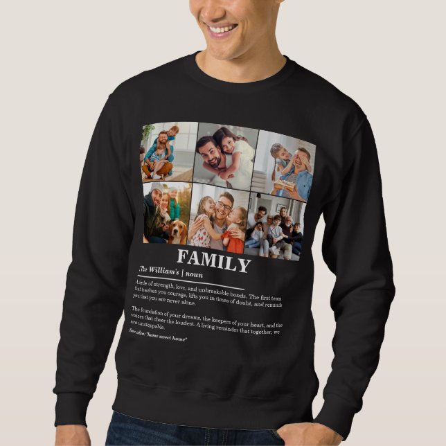 Personalised 6 Photo Collage Family Definition Sweatshirt (Front)