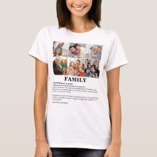 Personalised 6 Photo Collage Family Definition T-Shirt