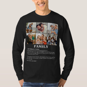 Personalised 6 Photo Collage Family Definition T-Shirt