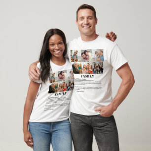 Personalised 6 Photo Collage Family Definition T-Shirt