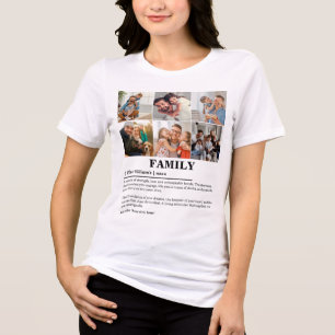 Personalised 6 Photo Collage Family Definition Tri-Blend Shirt