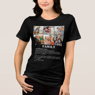 Personalised 6 Photo Collage Family Definition Tri-Blend Shirt