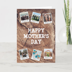 Personalised 6 Photo Custom Collage Mother's Day Card