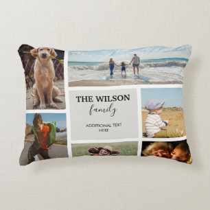 Personalised 6 Photo Family Memories Collage Decorative Cushion