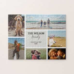 Personalised 6 Photo Family Memories Collage Jigsaw Puzzle