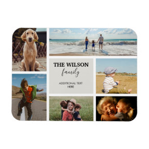 Personalised 6 Photo Family Memories Collage Magnet
