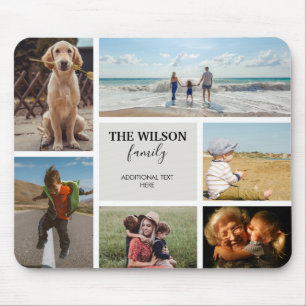 Personalised 6 Photo Family Memories Collage Mouse Pad