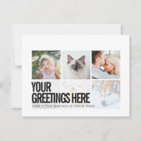 Personalised 6 photos Modern Universal Greetings