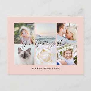 Personalised 6 photos Universal Greetings Postcard