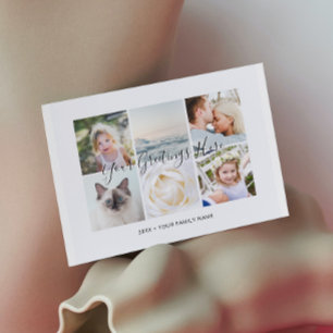 Personalised 6 photos Universal Greetings Postcard