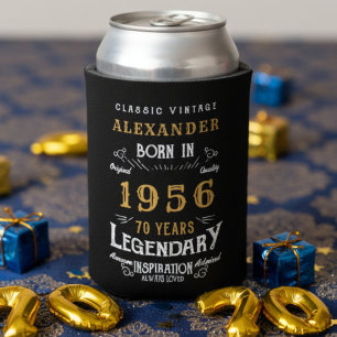 Personalised 70th Birthday 1956 Vintage Legendary Can Cooler