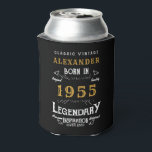 Personalised 70th Birthday Add Name Year Legendary Can Cooler<br><div class="desc">Personalised birthday add any year and name can cooler. Edit the name and year with the template provided. A wonderful custom black birthday idea. More gifts and party supplies available with the "Legendary" design in the store. More gifts and party supplies available with the "Legendary" design in the store.</div>