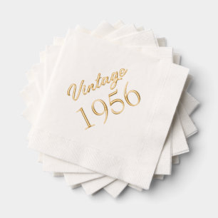 Personalised 70th Birthday Vintage 1956 Foil Napkins