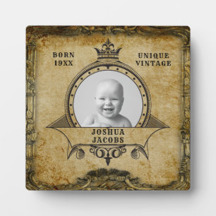 Personalised 70th Birthday Vintage Photo Template Plaque