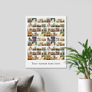 Personalised 72 Photo Collage Canvas Print