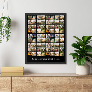 Personalised 72 Photo Collage Poster