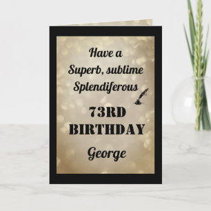 Personalised 73rd Birthday Folded Greeting Card