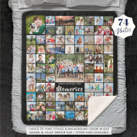 Personalised 74 Photo Collage Editable Colour
