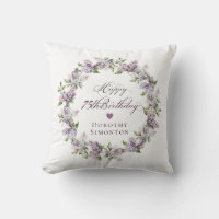 Personalised 75th Birthday Gift Purple Lilac