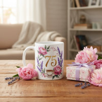 Personalised 75th Birthday Grandma Floral Keepsake