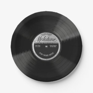 Personalised 78 Vinyl Record Design Paper Plates