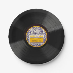 Personalised 78 Vinyl Record Design Paper Plates