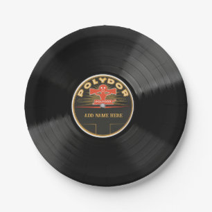 Personalised 78 Vinyl Record Design Paper Plates