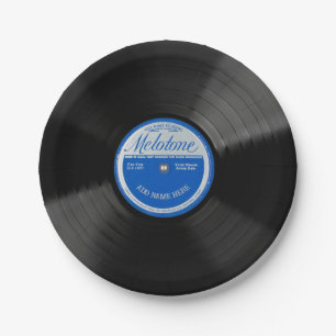 Personalised 78 Vinyl Record Design Paper Plates