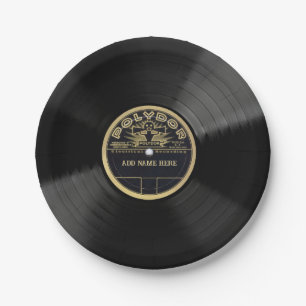 Personalised 78 Vinyl Record Design Paper Plates