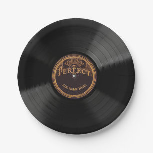 Personalised 78 Vinyl Record Design Paper Plates