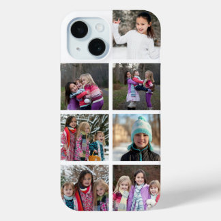 Personalised 7 Photo Collage iPhone 15 Case