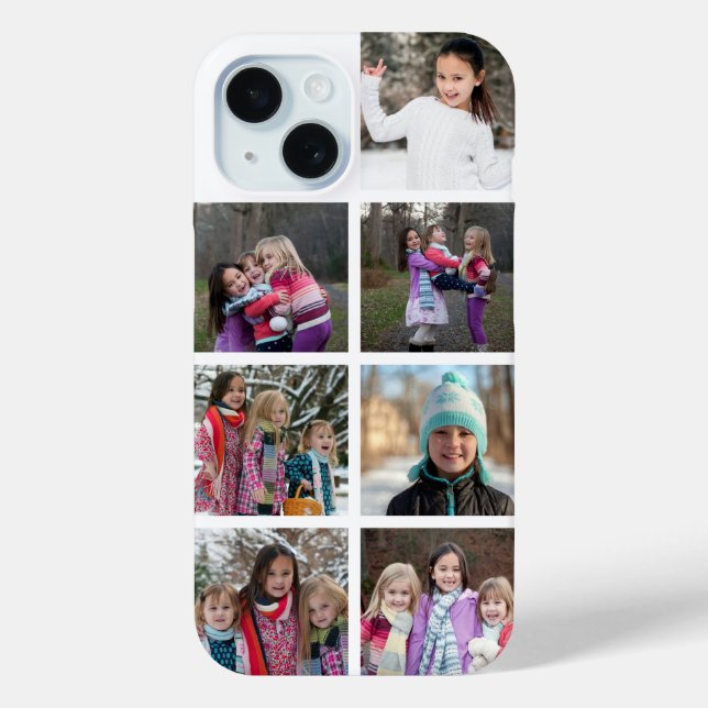 Personalised 7 Photo Collage Case-Mate iPhone Case (Back)