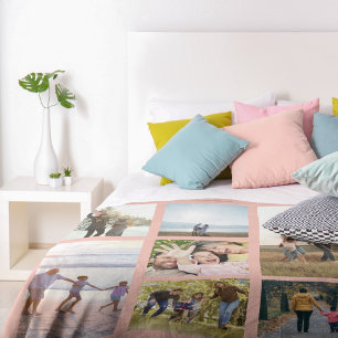 Personalised 7 Photo Collage Fleece Blanket