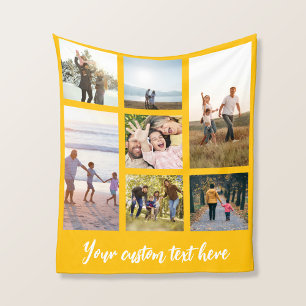 Personalised 7 Photo Collage Fleece Blanket