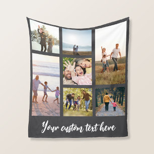 Personalised 7 Photo Collage Fleece Blanket