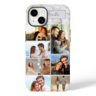 Personalised 7 Photo Collage on Grey Marble