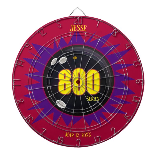 Personalised 800 Series in Bowling, Dart Board (Front)