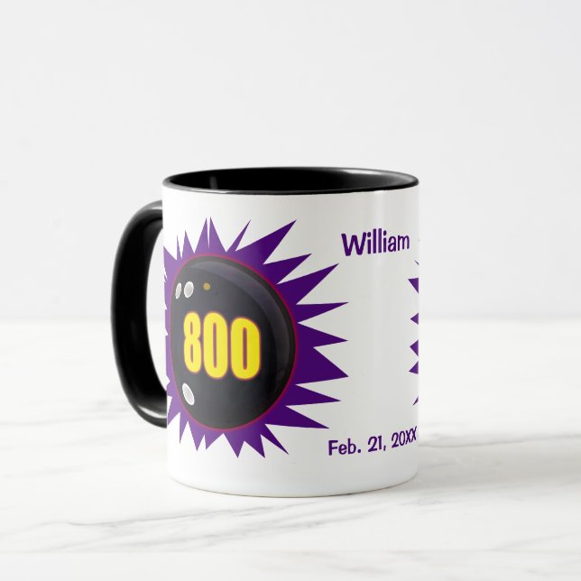 Personalised 800 Series in Bowling, Mug (Front Left)