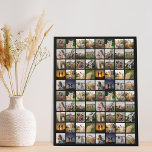 Personalised 80 Photo Collage Faux Canvas Print<br><div class="desc">Create Your Own Personalised 80 Photo Collage Faux Canvas Print</div>