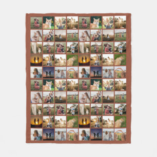 Personalised 80 Photo Collage Fleece Blanket
