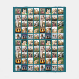 Personalised 80 Photo Collage Fleece Blanket