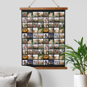 Personalised 80 Photo Collage Hanging Tapestry