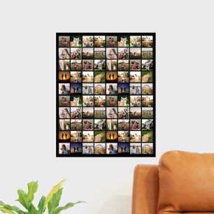 Personalised 80 Photo Collage Poster