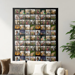Personalised 80 Photo Collage Tapestry