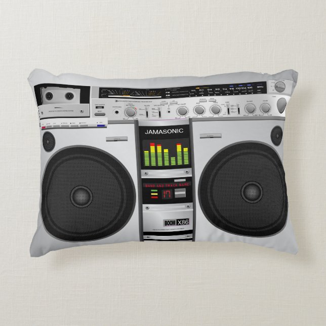 Personalised 80's Retro Boombox Pillow (Front)