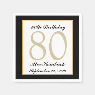 Personalised 80th Birthday Party Napkins