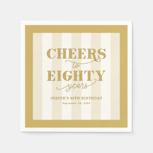 Personalised 80th Birthday Party Paper Napkin